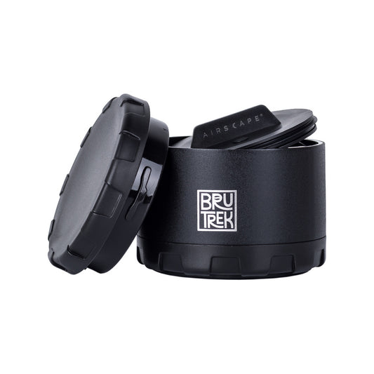 Black container with 'BRUTREK' logo on a white background