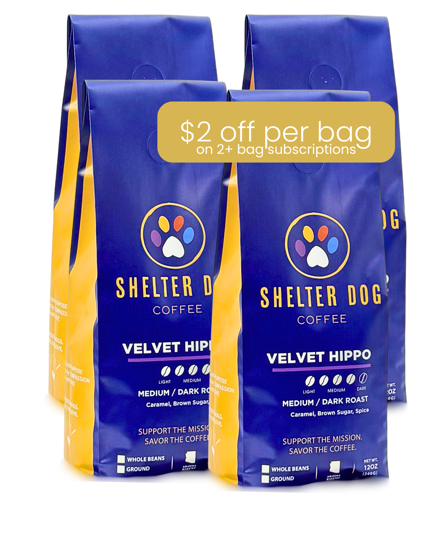 Velvet Hippo Medium Roast Coffee