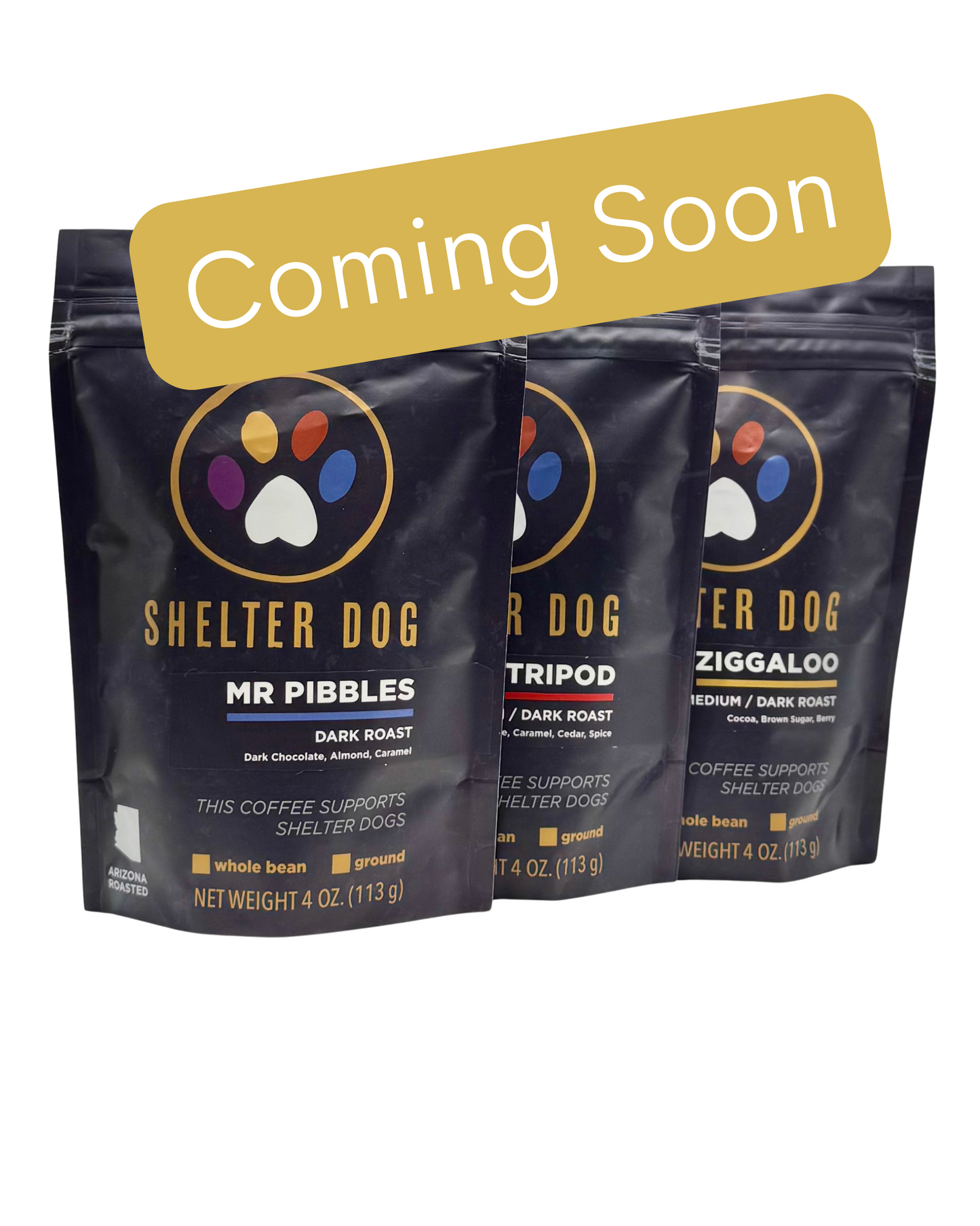 Coming Soon - Sample Kit of Mr. Pibbles, Tripod, Ziggaloo