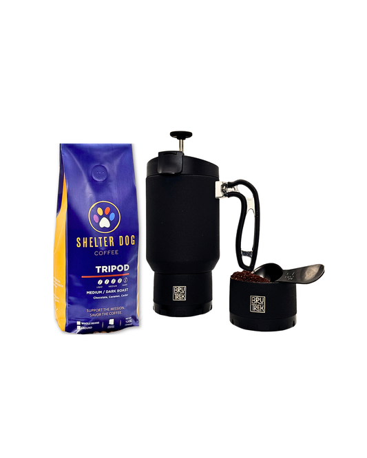 Traveler's French Press Mug + Bag of Coffee